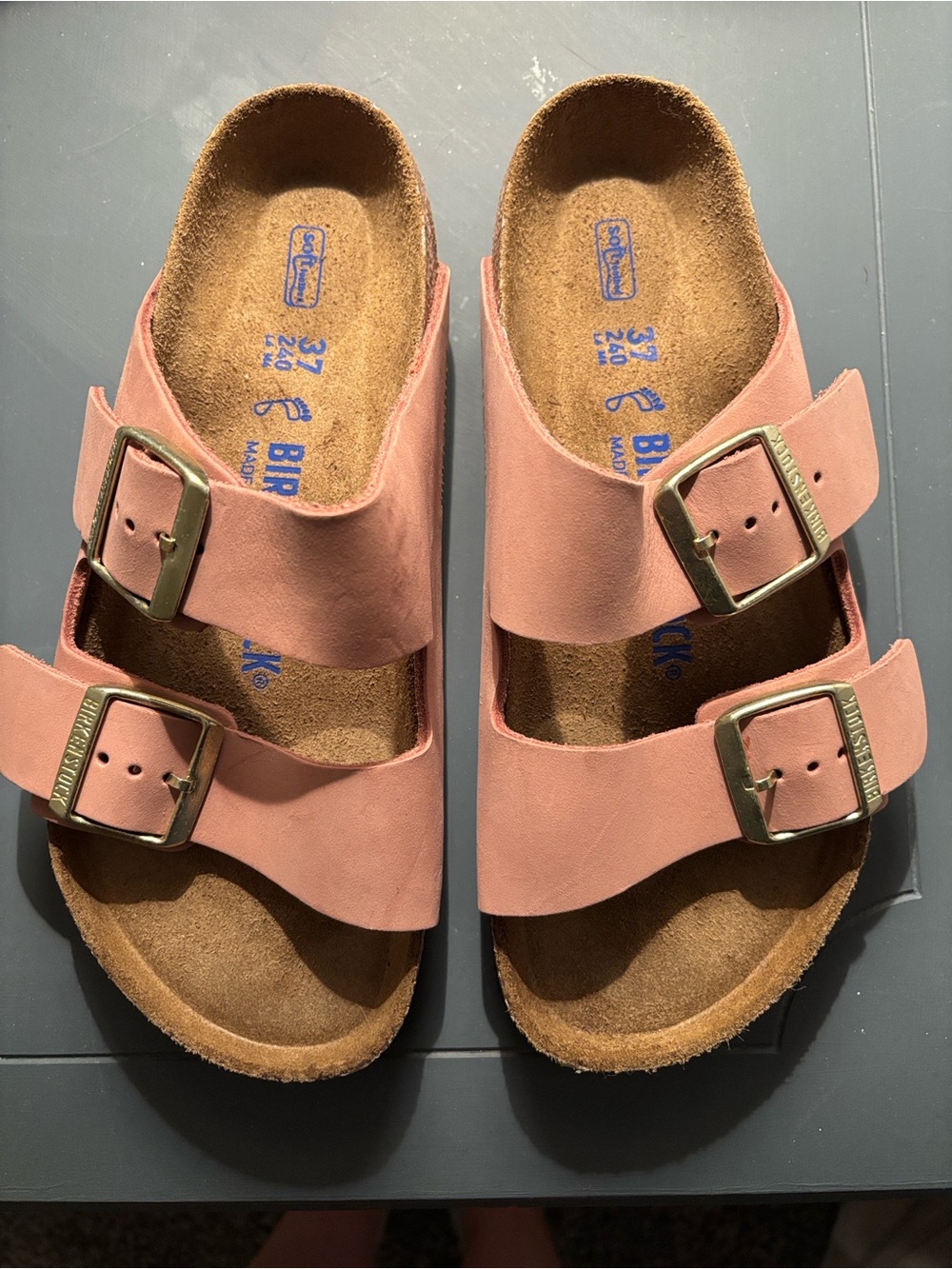 Birkenstock Arizona Double-Buckle Sandals in Soft Pink